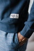 Men Winter Pajama Set Dark Blue T-shirt + Gray x Dark blue Checkered pants